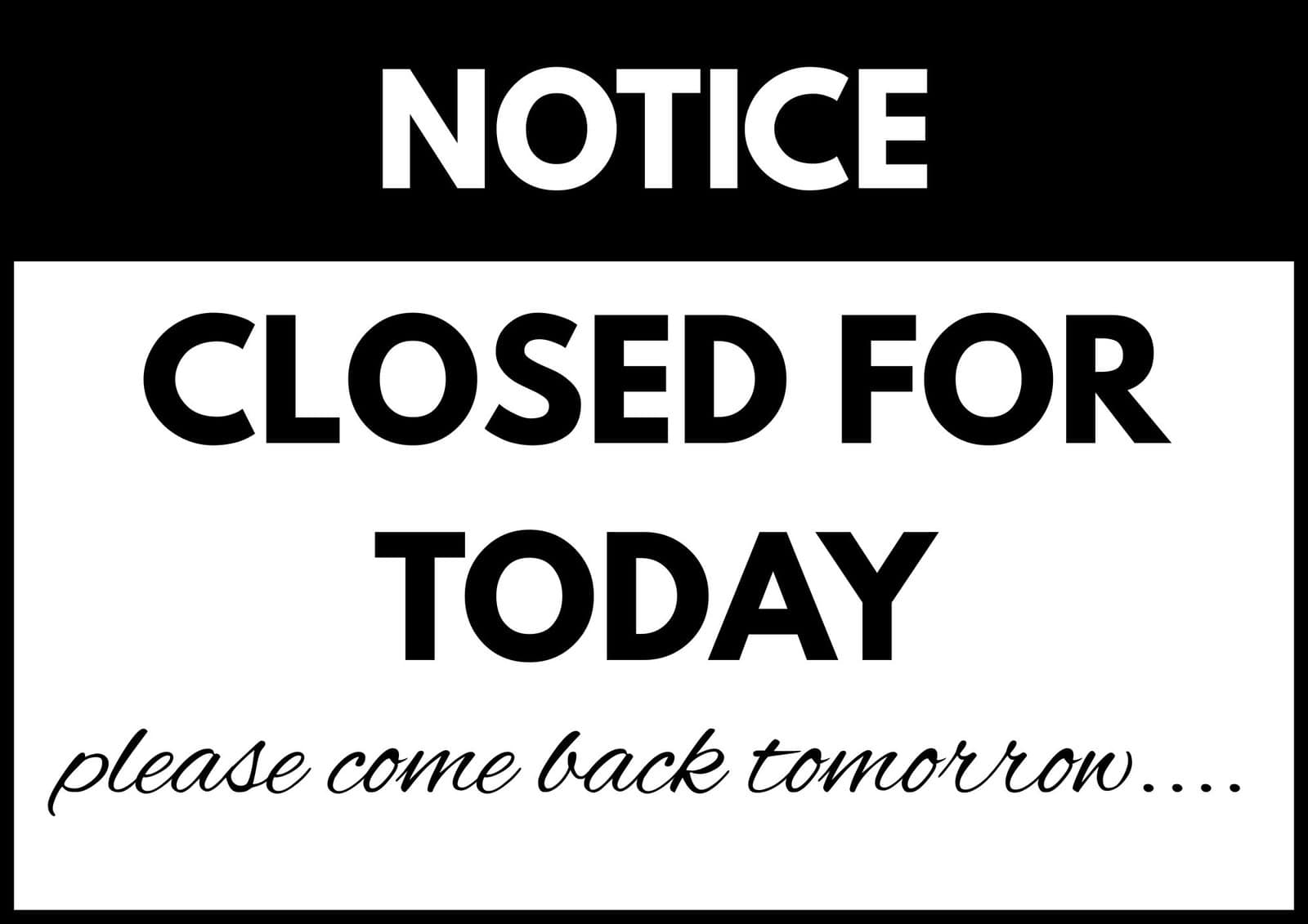 temporarily closed sign printable (30 free templates) | the pink